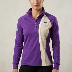 Sunice Women's Vancouver 2010 Olympics 1/4 Zip Pullover Performance Top Purple M